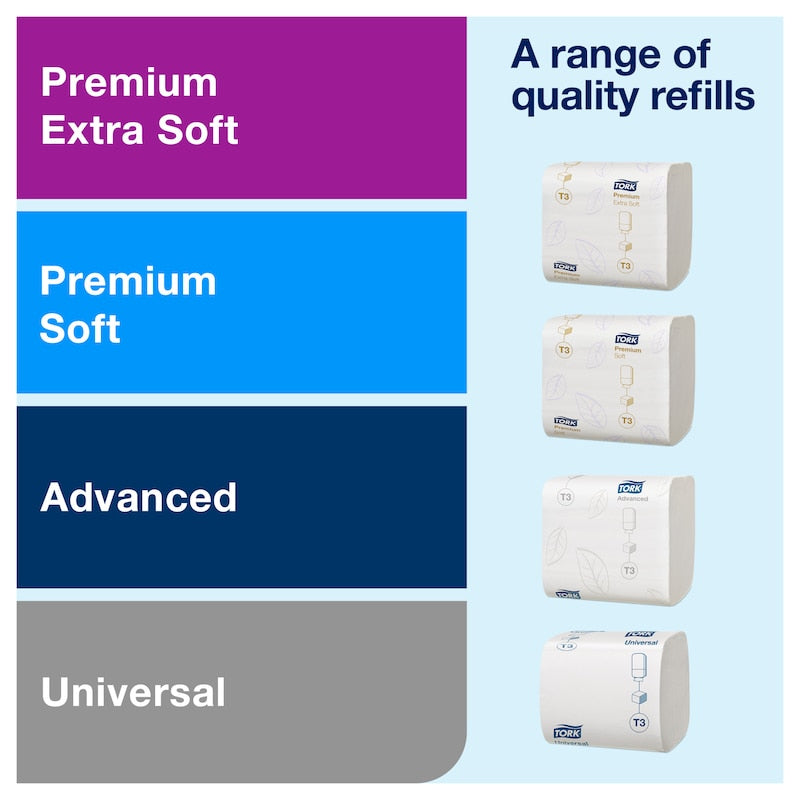 Tork Dozator de Hârtie Igienică Pliată Negru T3