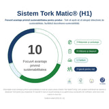 Dozator Tork Matic® alb pentru rola prosop de maini autocut H1