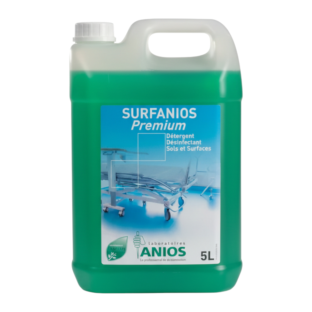 Surfanios Premium, detergent dezinfectant pentru podele, suprafețe și dispozitive medicale neinvazive