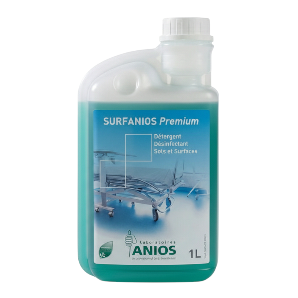 Surfanios Premium, detergent dezinfectant pentru podele, suprafețe și dispozitive medicale neinvazive