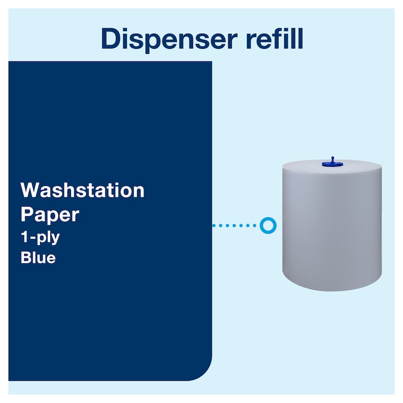 Tork Dozator Hârtie de Șters cu Montare pe Perete pentru Spațiu de Spălare Alb și Turcoaz W6
